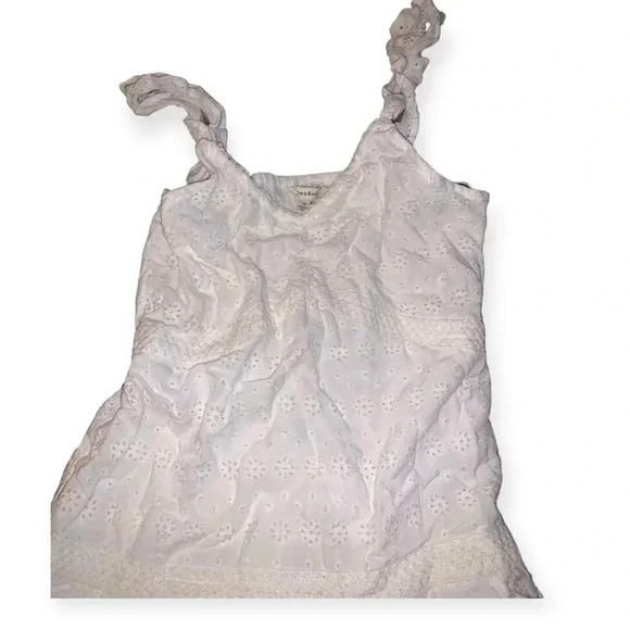 Sim & Sam Women's White Eyelet Ruffle Dress - Picture 2 of 3